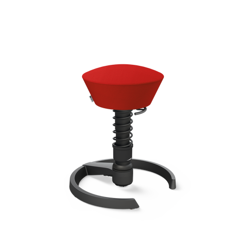 Aeris Swopper mit schwarzem Gestell, Gleitern & Wollbezug Select in rot