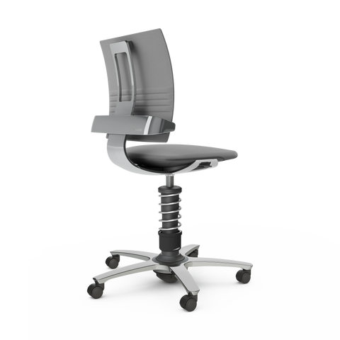 Bürostuhl von Aeris 3Dee, chrom-glänzend, Federbein schwarz, Bezug Wollmischung Select