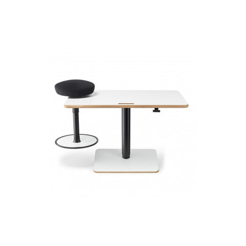 Home Office Set aus höhenverstellbarer Schreibtisch SPARK & ONGO Sitzhocker