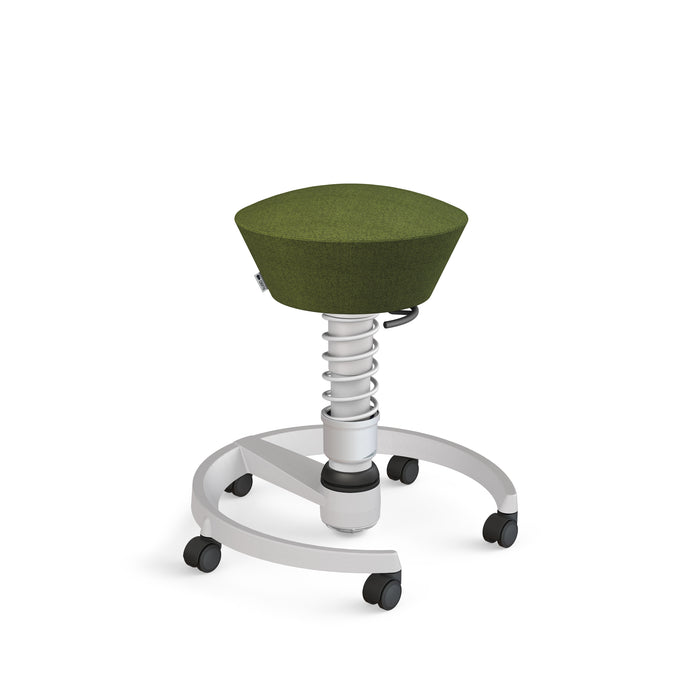 swopper mit Gestell in Metallic, Rollen und Capture Wollbezug meliert