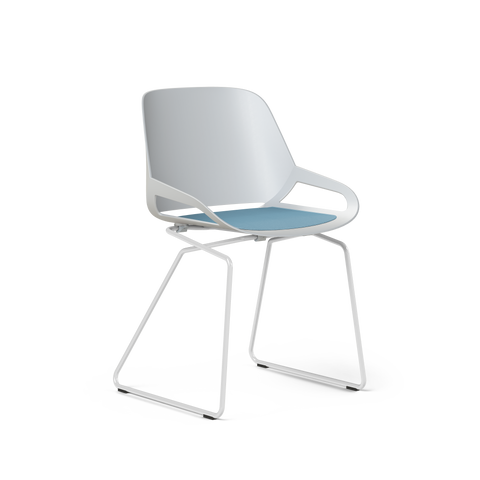 Aeris Numo Besucherstuhl mit Sitzschale in weiß