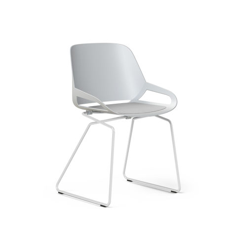 Aeris Numo Besucherstuhl mit Sitzschale in weiß