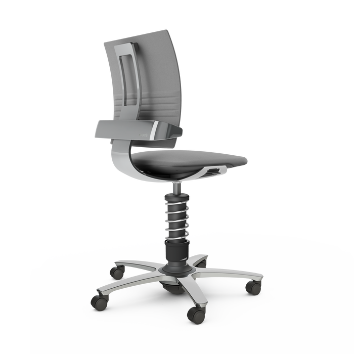 Bürostuhl von Aeris 3Dee, chrom-glänzend, Federbein schwarz, Bezug Wollmischung Select