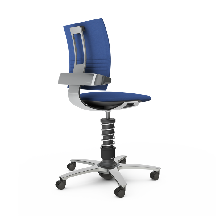 Bürostuhl von Aeris 3Dee, chrom-glänzend, Federbein schwarz, Bezug Wollmischung Select