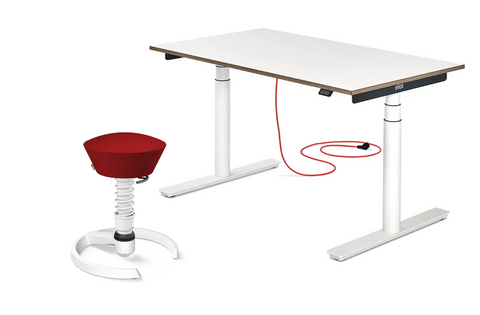 ELIOT Classic & swopper in rot - Das Home Office Bundle mit Aeris swopper in rot und ELIOT Schreibtisch in weiß